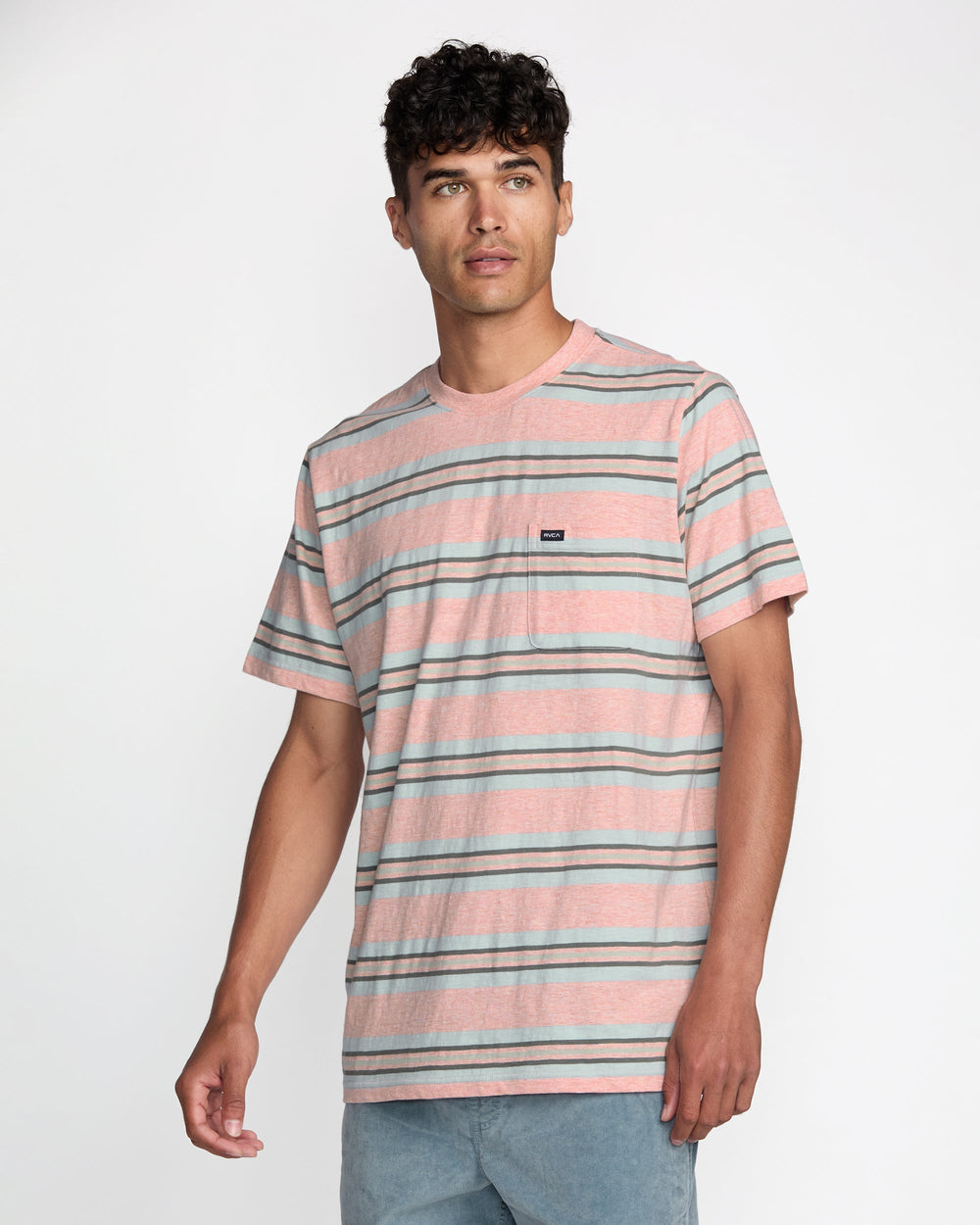 Magnolia Crew Short Sleeve Tee - Peach | RVCA for sale