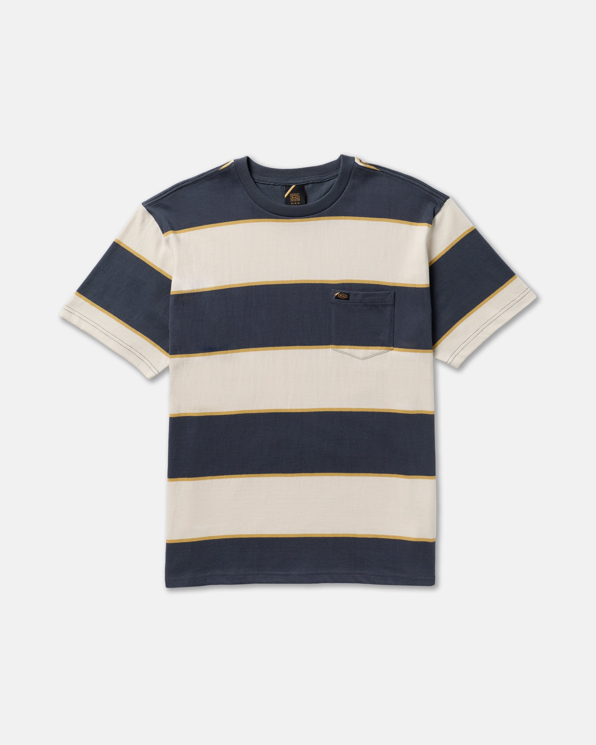 Dayshift Stripe Short Sleeve Tee - Light Khaki | RVCA discount