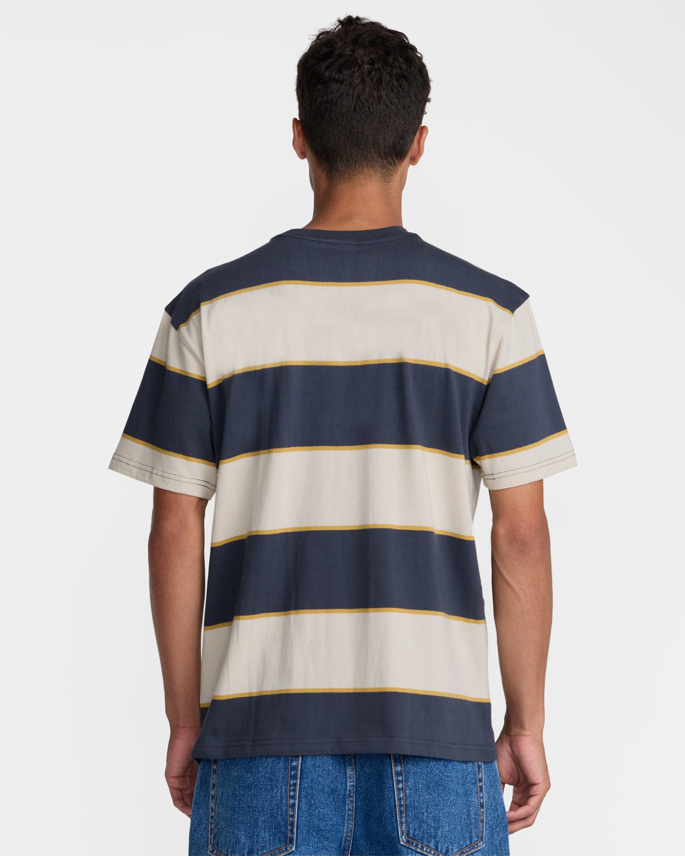 Dayshift Stripe Short Sleeve Tee - Light Khaki | RVCA discount