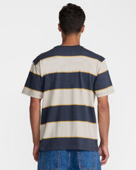 Dayshift Stripe Short Sleeve Tee - Light Khaki | RVCA discount