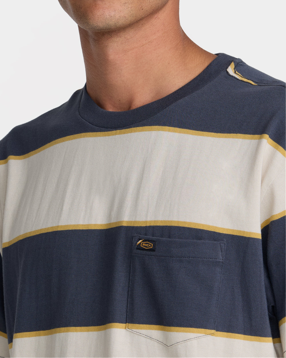 Dayshift Stripe Short Sleeve Tee - Light Khaki | RVCA discount