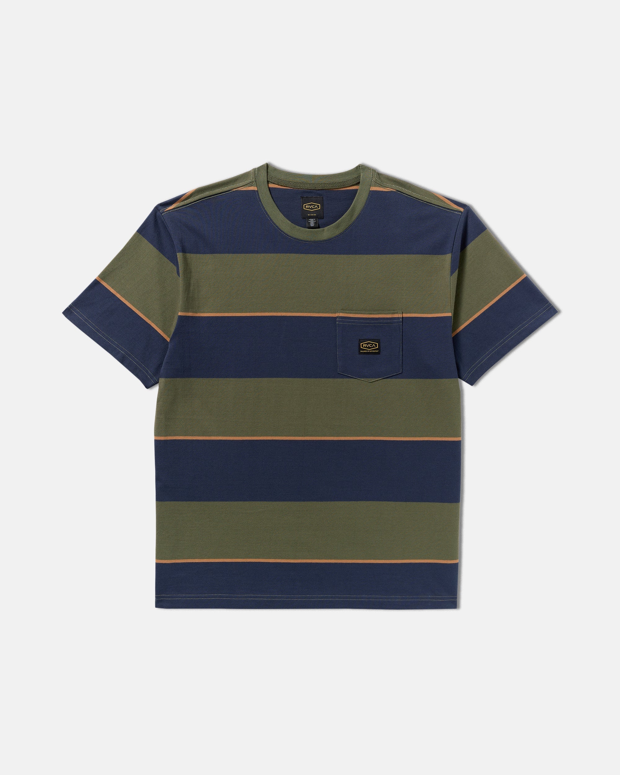 Dayshift Stripe Short Sleeve Tee - Moody Blue | RVCA on sale