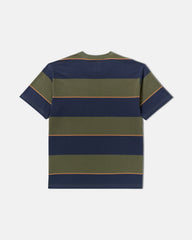 Dayshift Stripe Short Sleeve Tee - Moody Blue | RVCA on sale