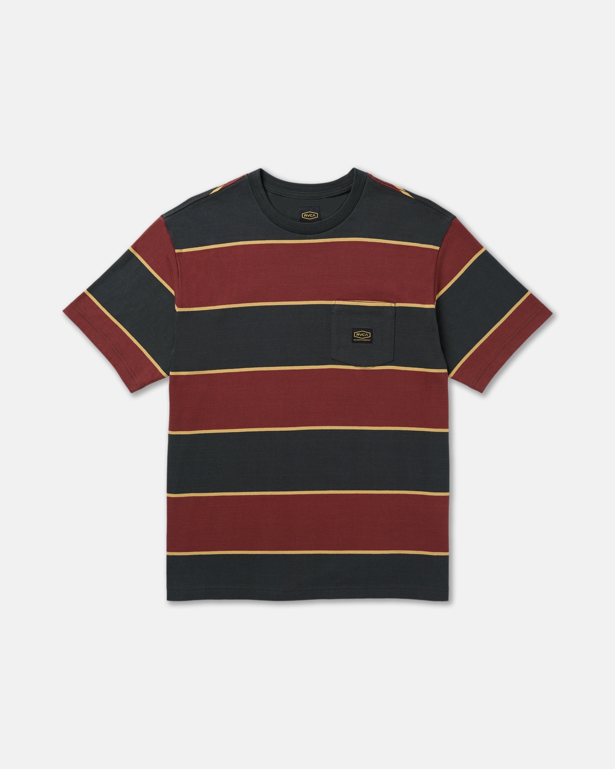 Dayshift Stripe Short Sleeve Tee - Pirate Black | RVCA discount