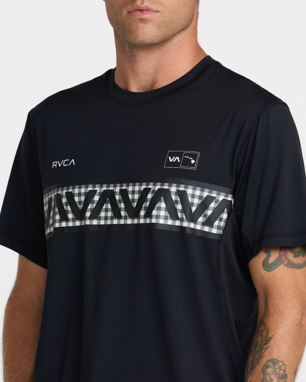Hawaii Sport Vent Short Sleeve Tee - Black White | RVCA sale