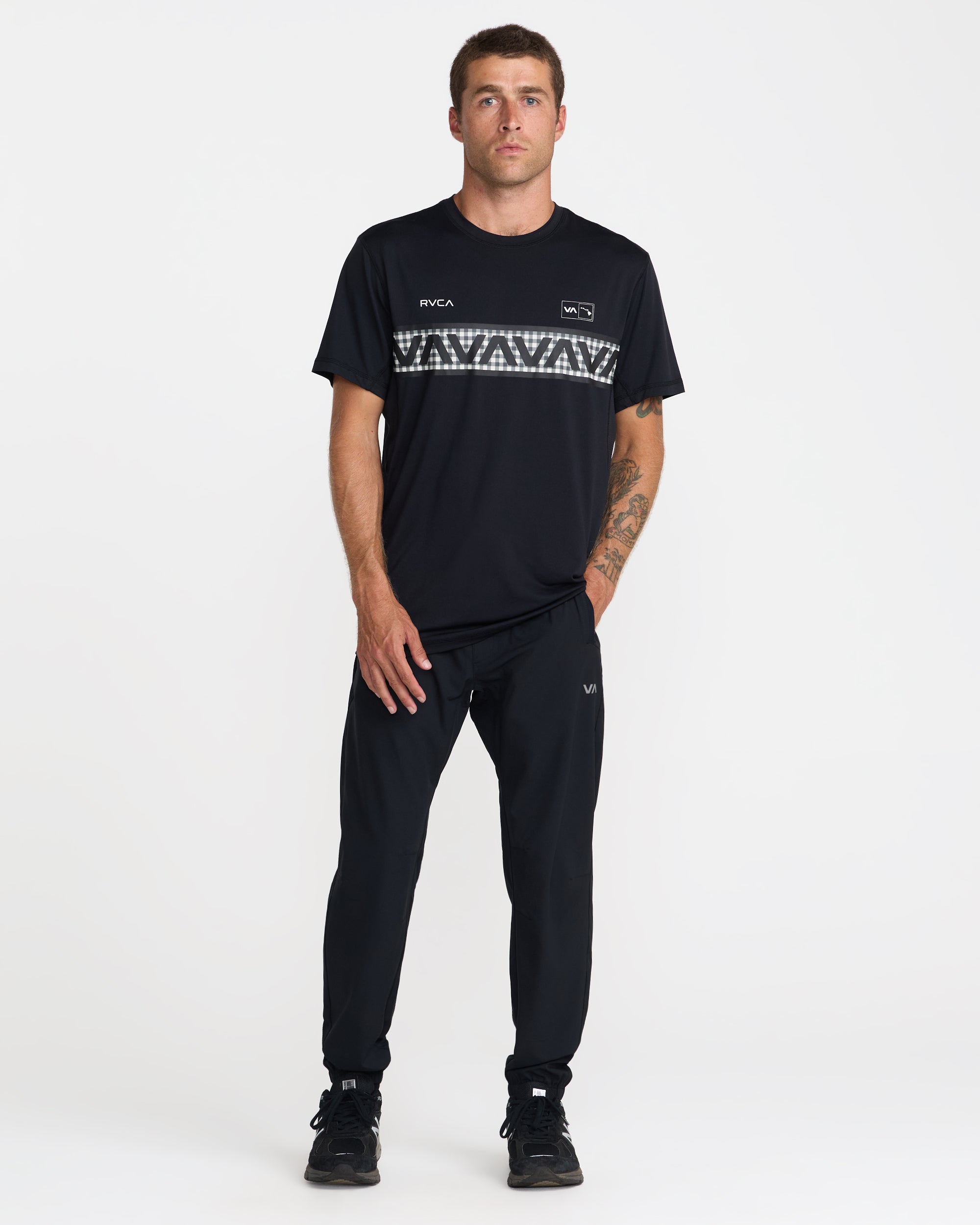Hawaii Sport Vent Short Sleeve Tee - Black White | RVCA sale
