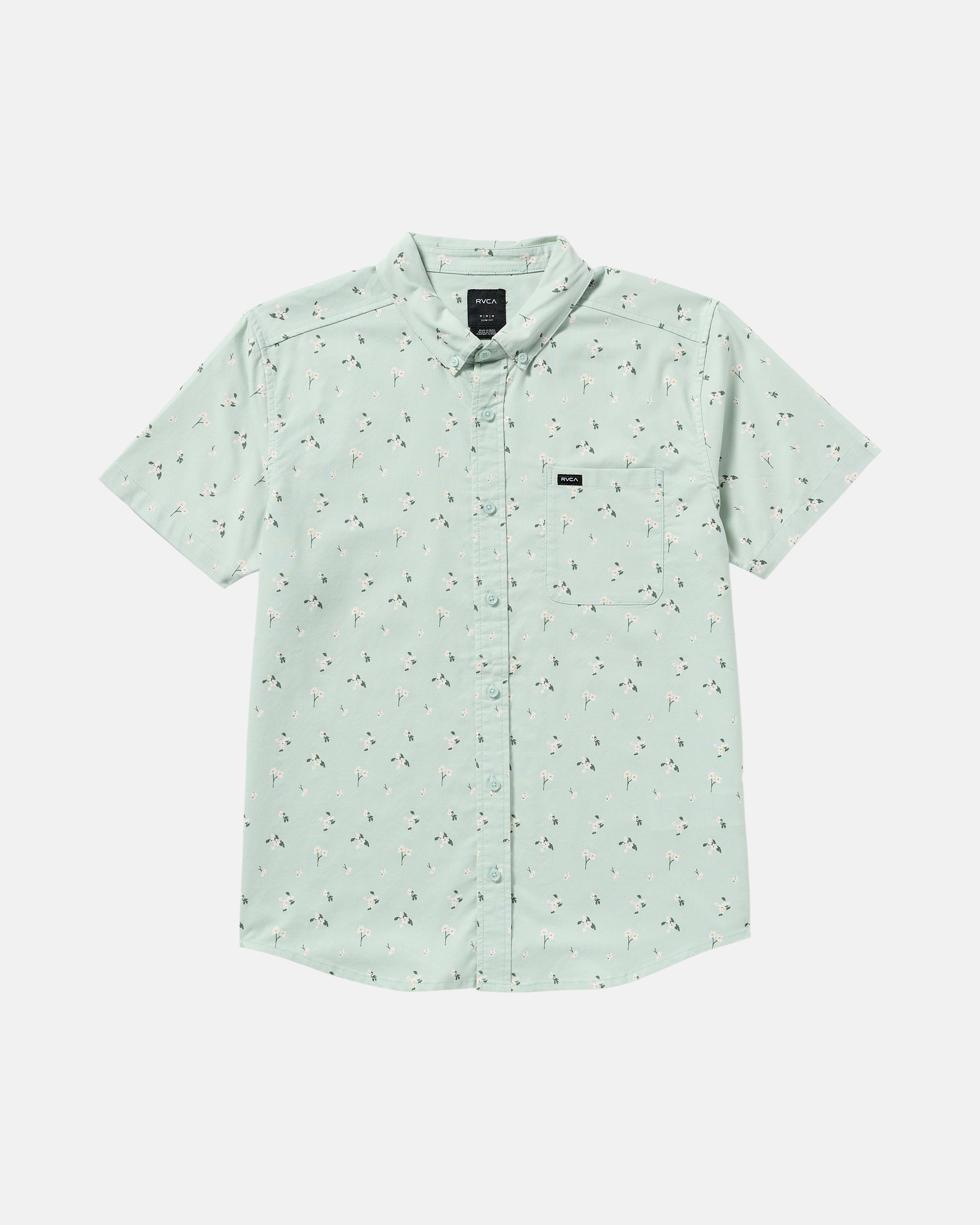 That'll Do Print Short Sleeve Shirt - Green Tea | RVCA for sale