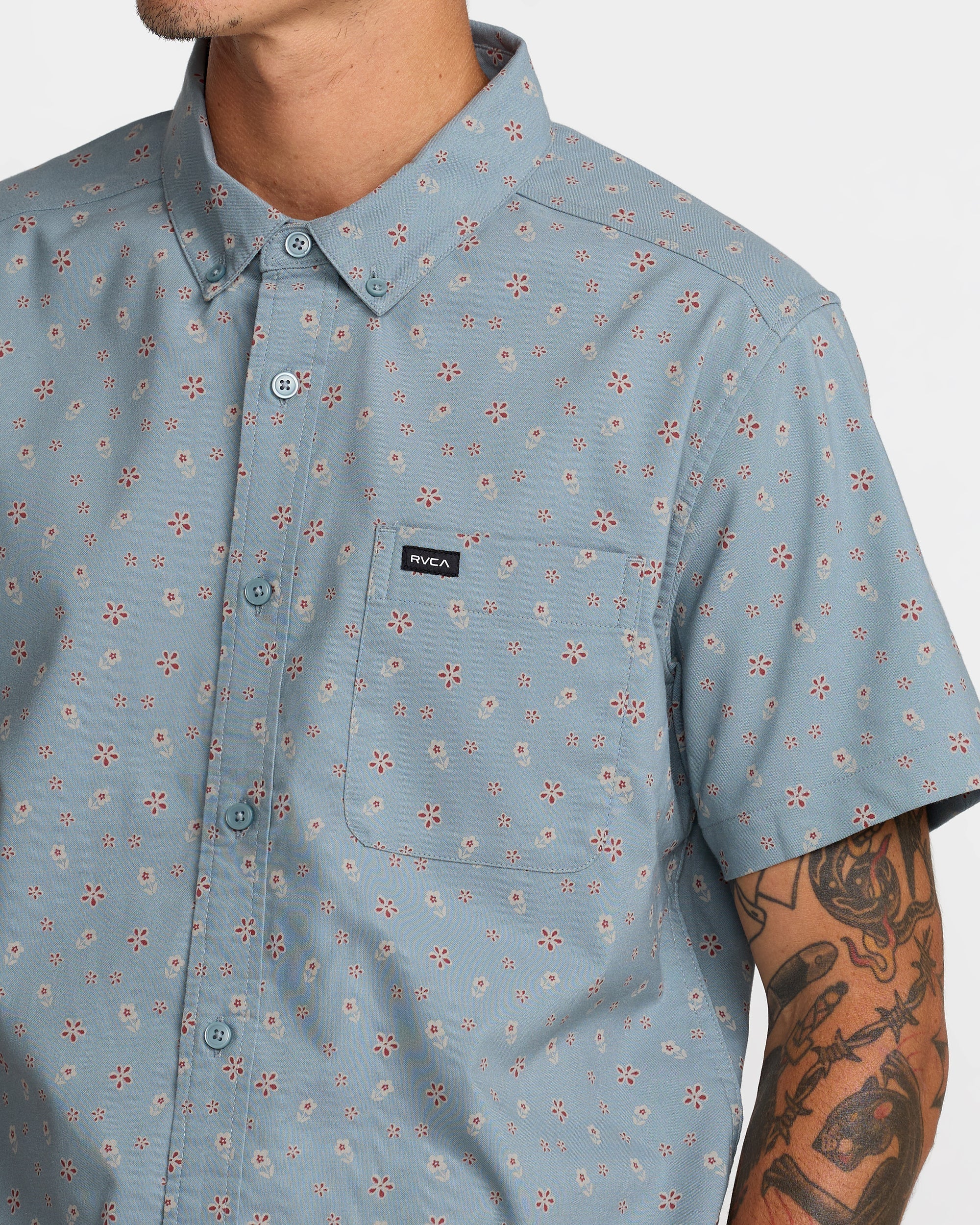 That'll Do Print Short Sleeve Shirt - Lead | RVCA sale