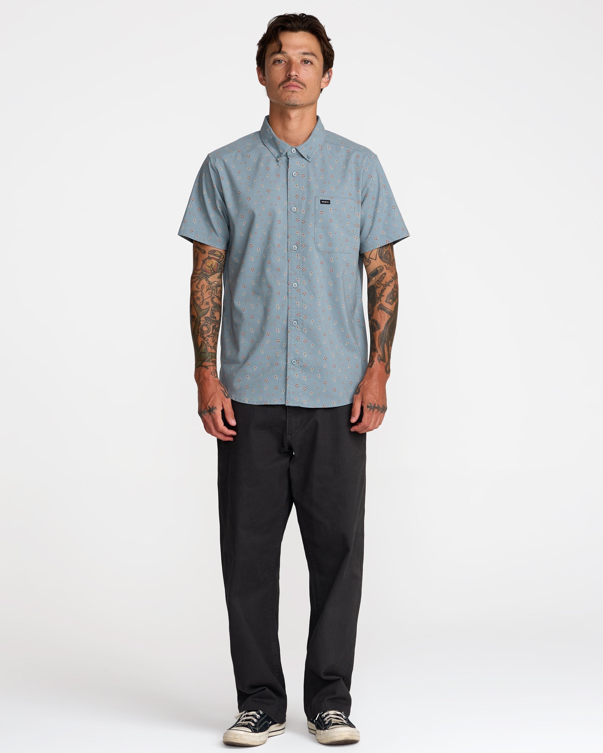 That'll Do Print Short Sleeve Shirt - Lead | RVCA sale