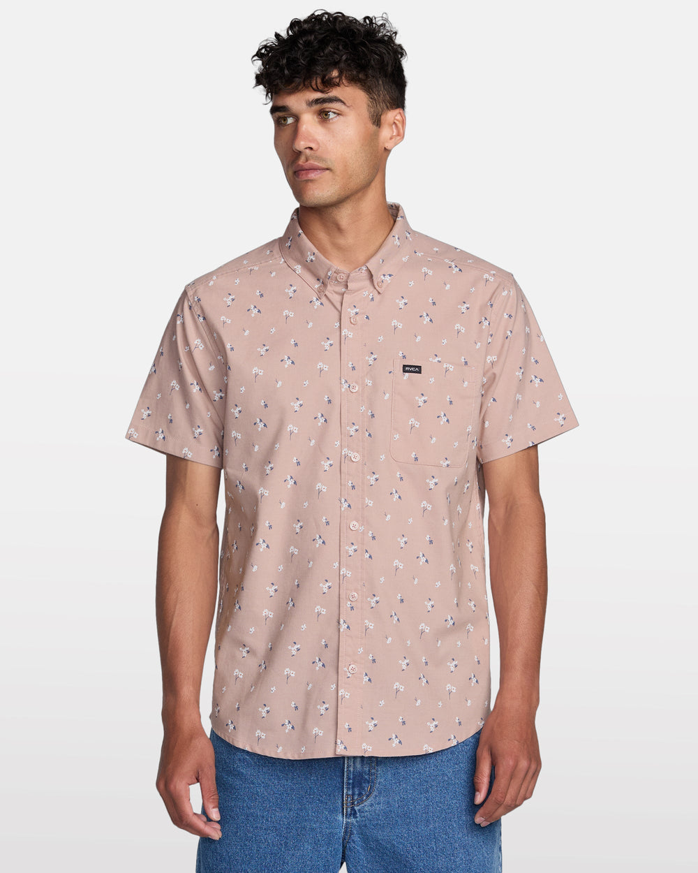 That'll Do Print Short Sleeve Shirt - Mauve | RVCA discount