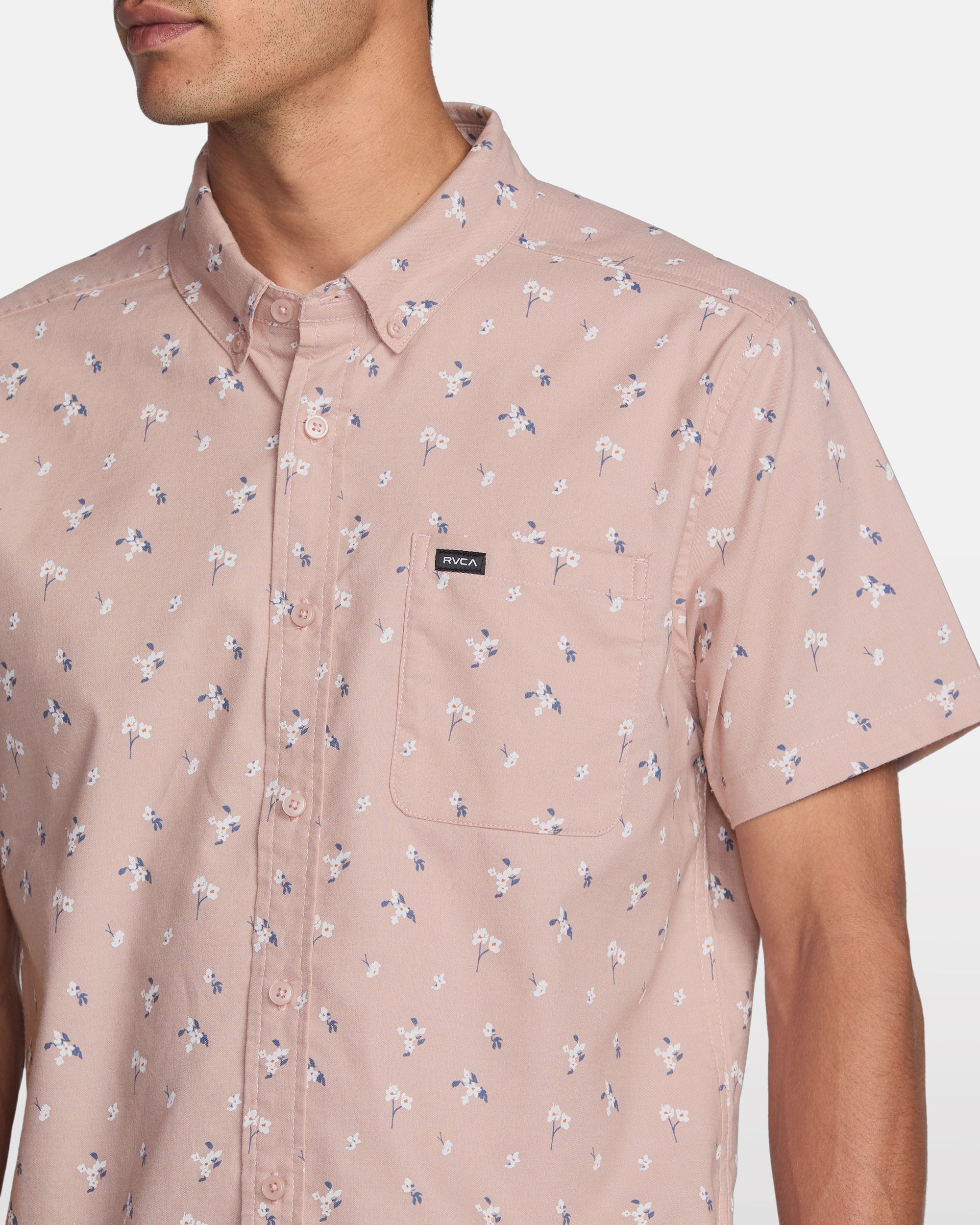That'll Do Print Short Sleeve Shirt - Mauve | RVCA discount