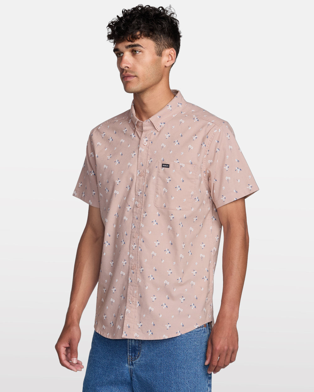 That'll Do Print Short Sleeve Shirt - Mauve | RVCA discount