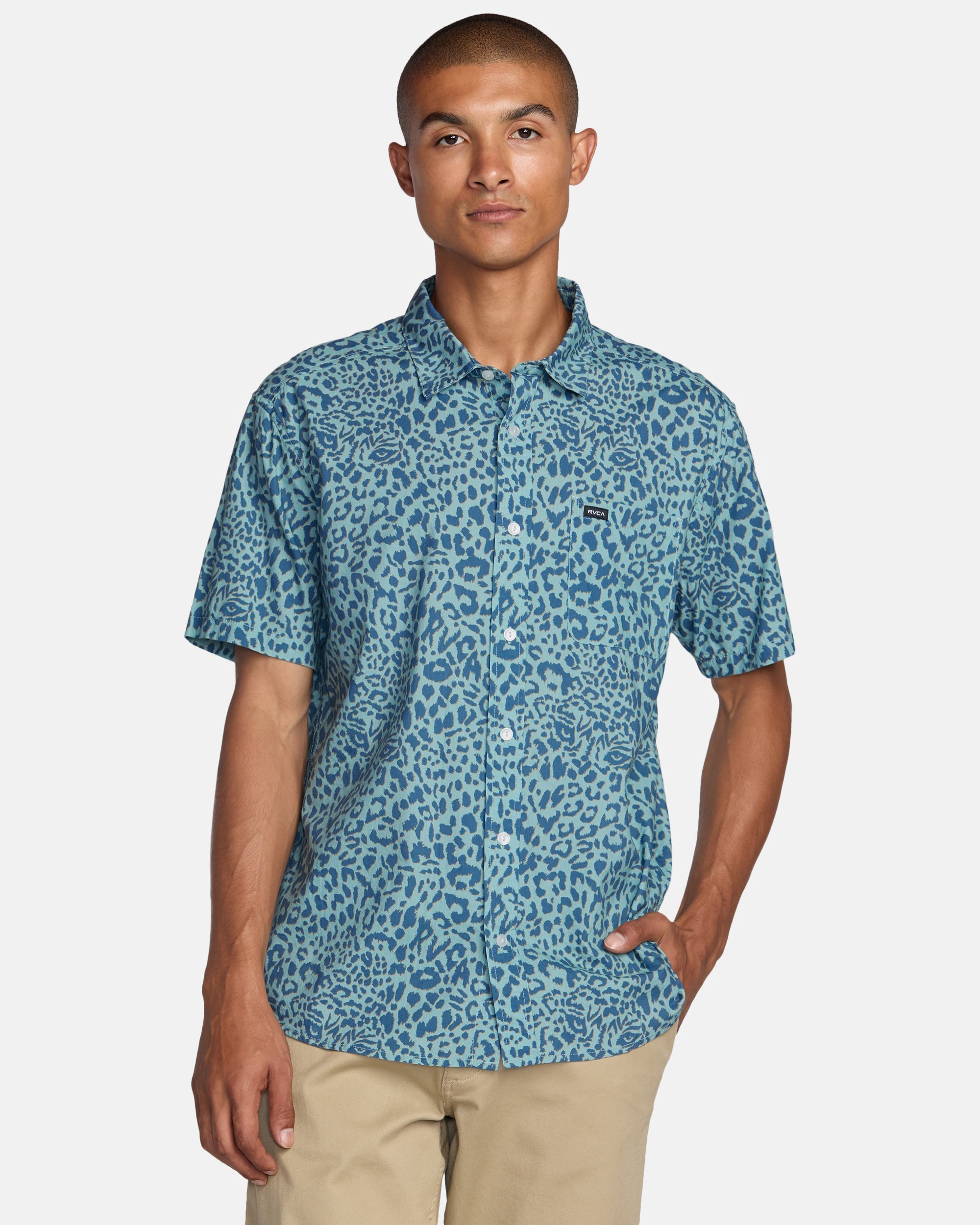 Anytime Short Sleeve Shirt - Blue Haze | RVCA outlet