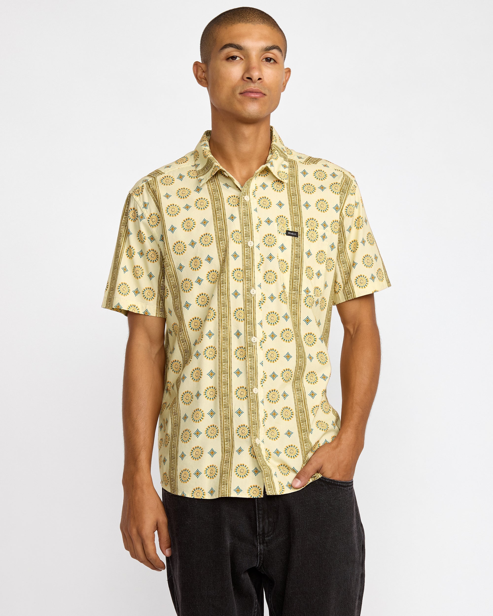 Anytime Short Sleeve Shirt - Ceramic | RVCA on sale