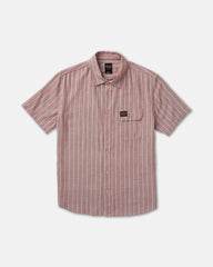 Dayshift Stripe II Short Sleeve Shirt - Red Earth | RVCA for sale