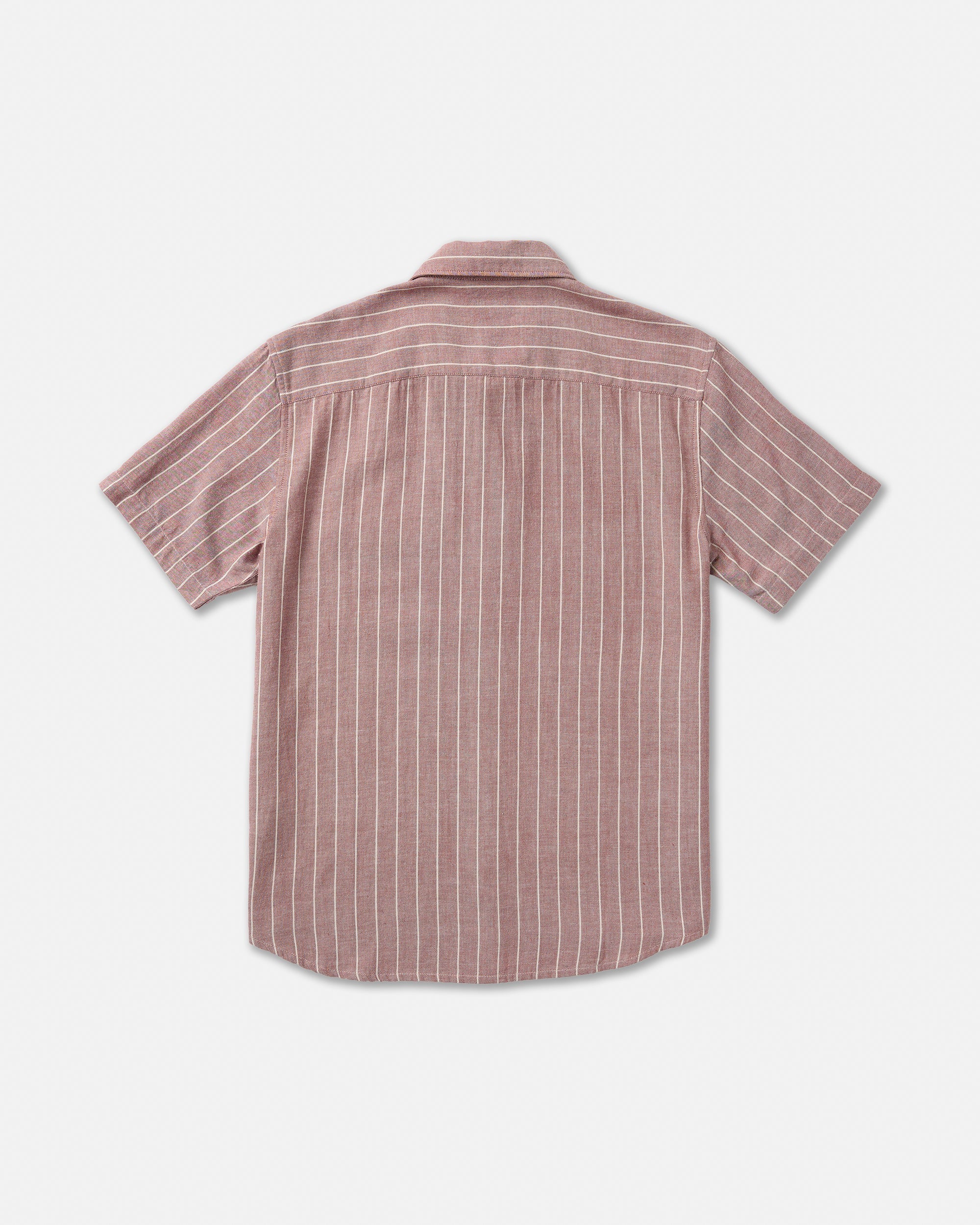 Dayshift Stripe II Short Sleeve Shirt - Red Earth | RVCA for sale