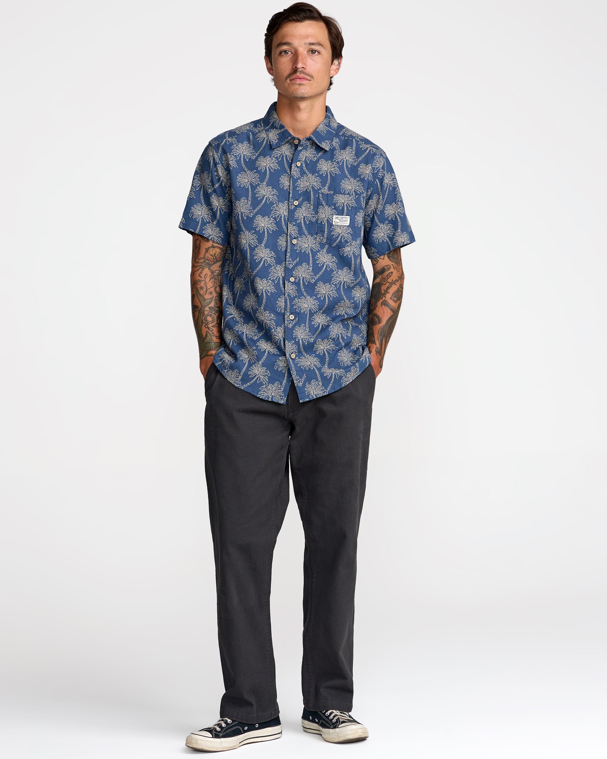 Exotica Short Sleeve Shirt - Dark Denim | RVCA for sale