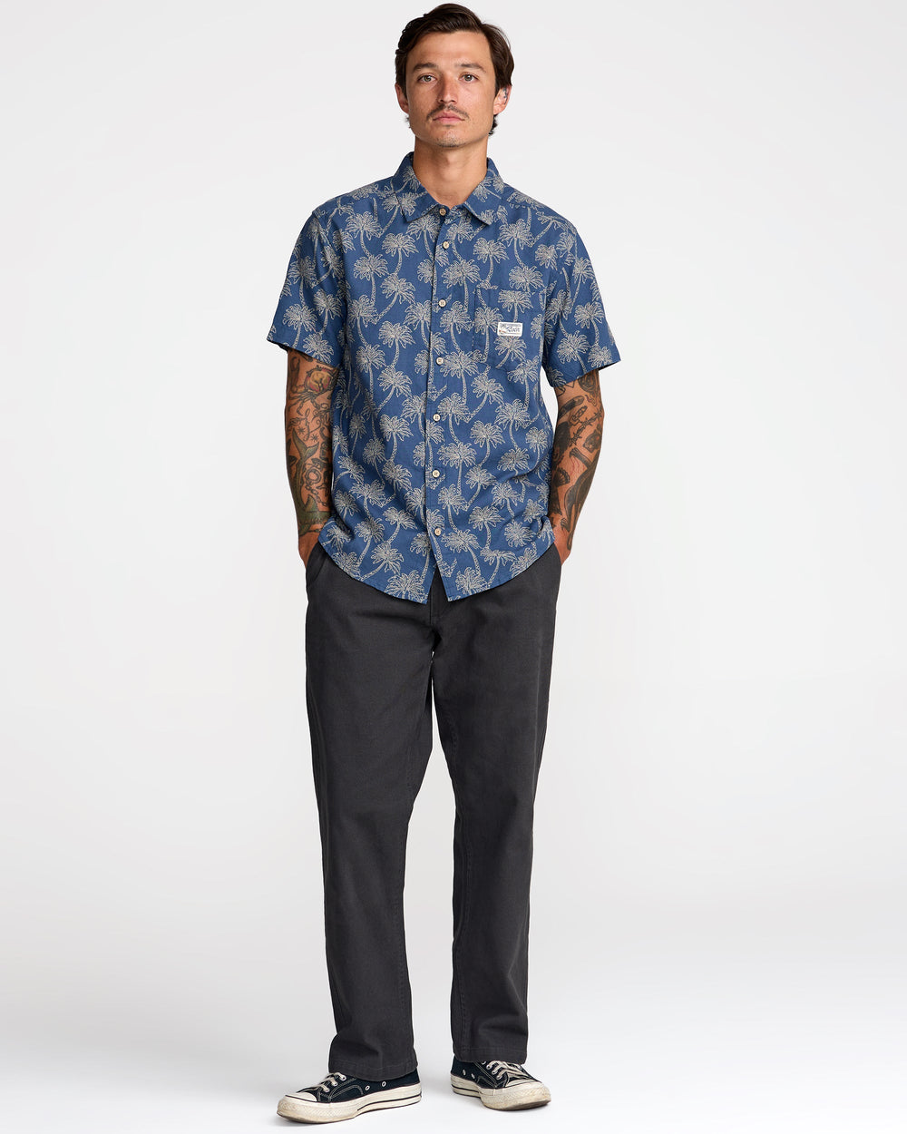 Exotica Short Sleeve Shirt - Dark Denim | RVCA for sale