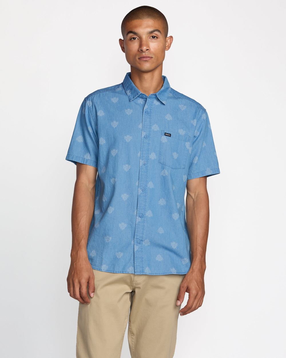 Frame Short Sleeve Shirt - Washed Chambray | RVCA on sale