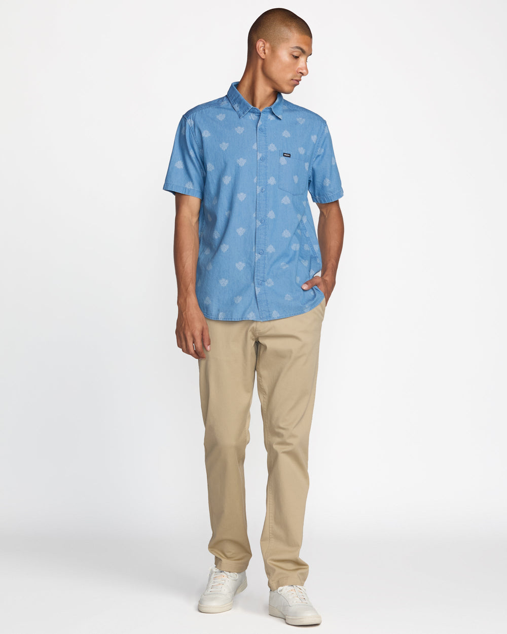 Frame Short Sleeve Shirt - Washed Chambray | RVCA on sale