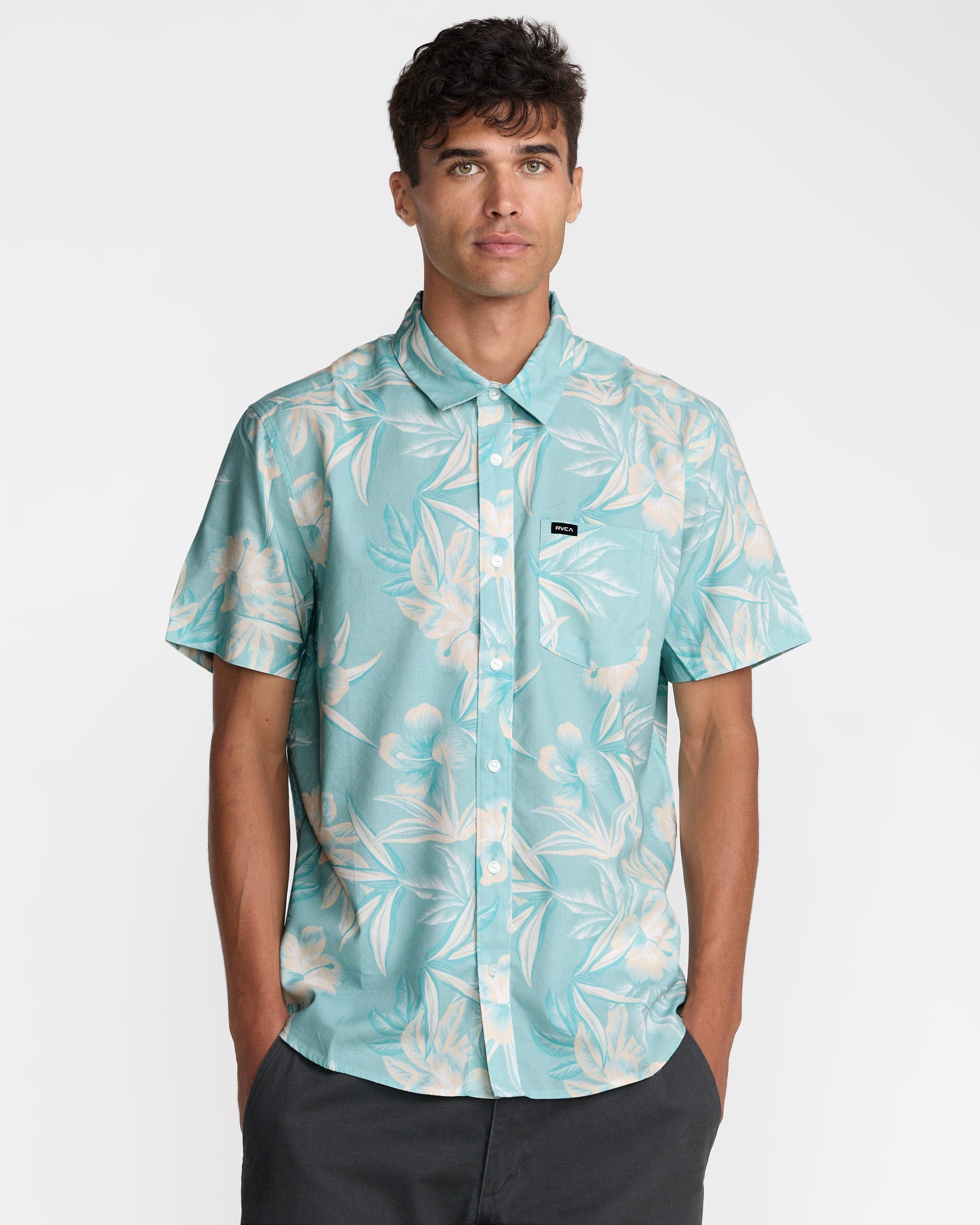 Botanical Short Sleeve Shirt - Blue Haze | RVCA outlet