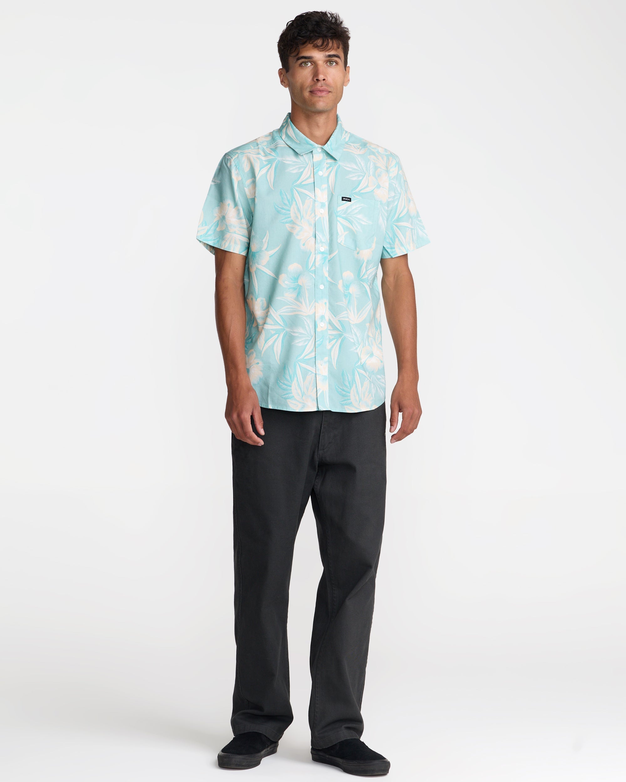 Botanical Short Sleeve Shirt - Blue Haze | RVCA outlet