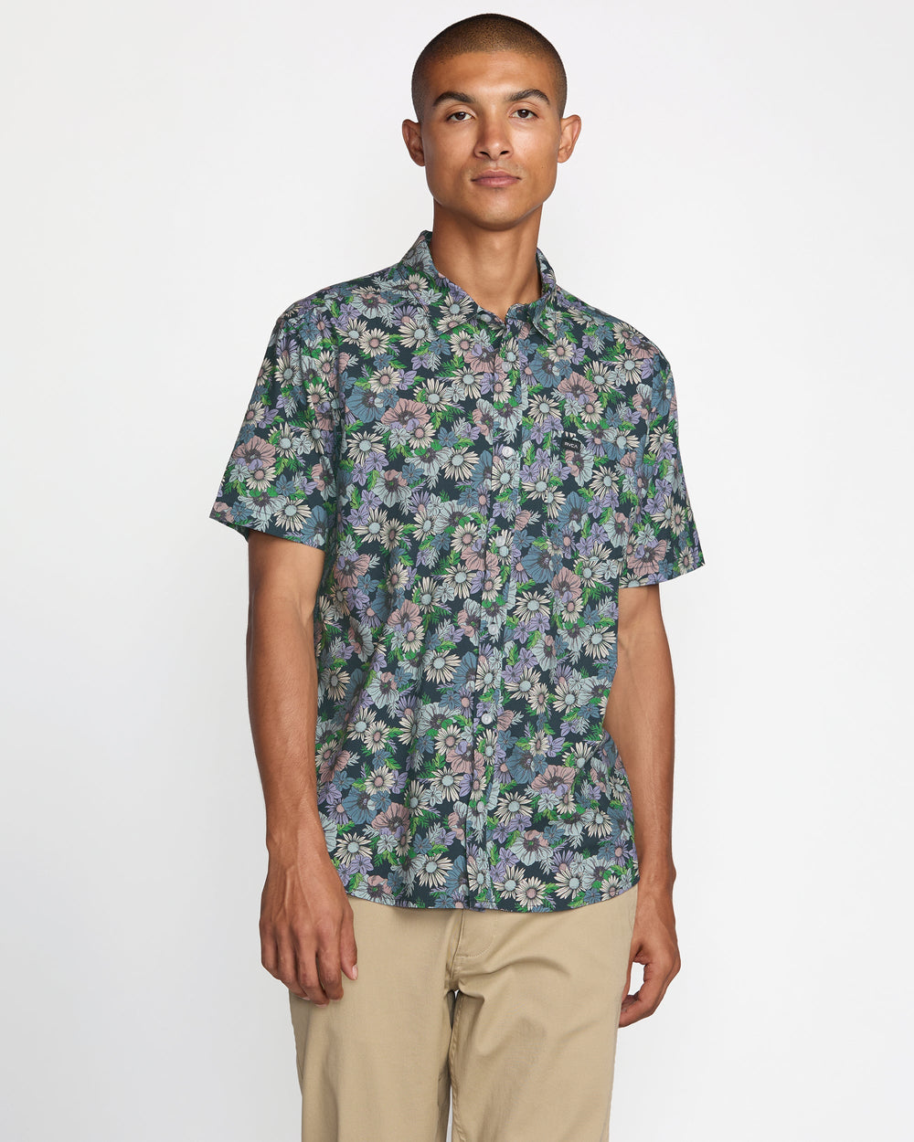 Botanical Short Sleeve Shirt - Garage Blue | RVCA online