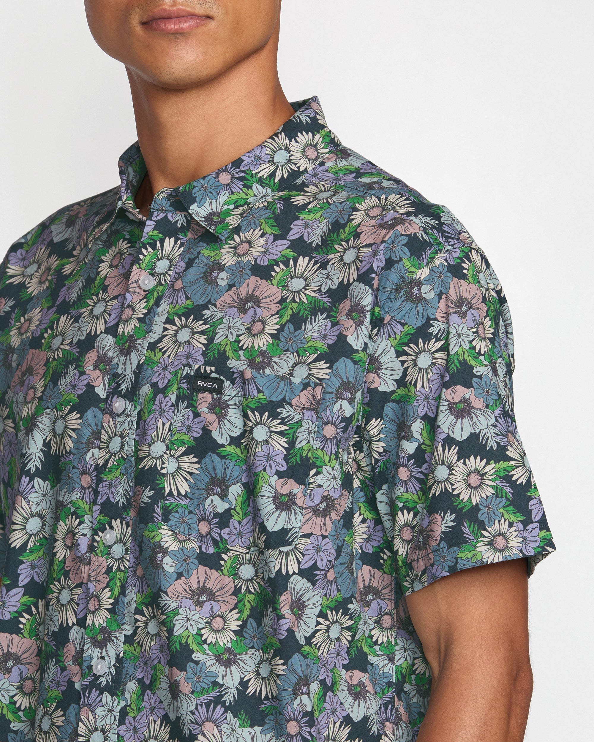 Botanical Short Sleeve Shirt - Garage Blue | RVCA online