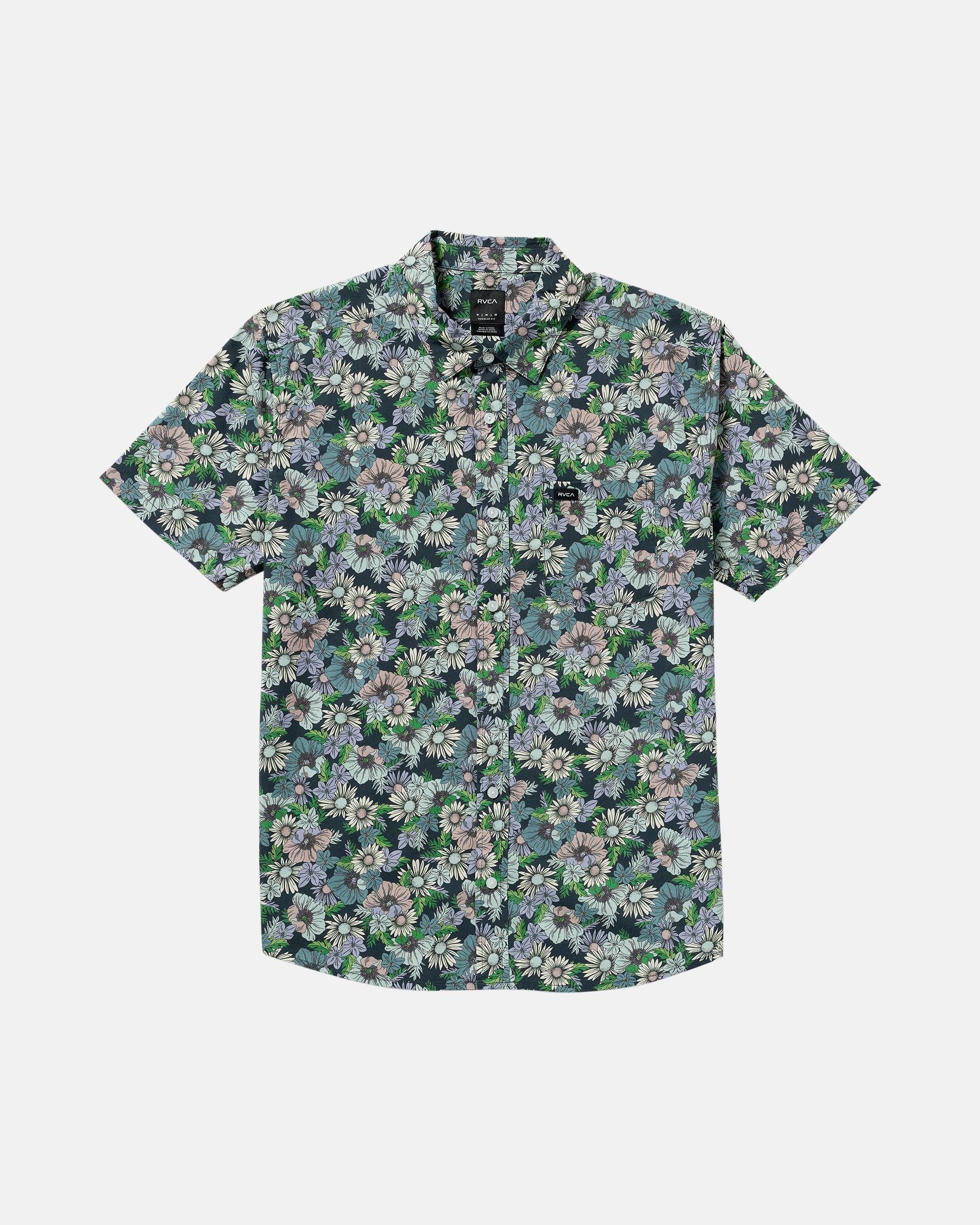 Botanical Short Sleeve Shirt - Garage Blue | RVCA online
