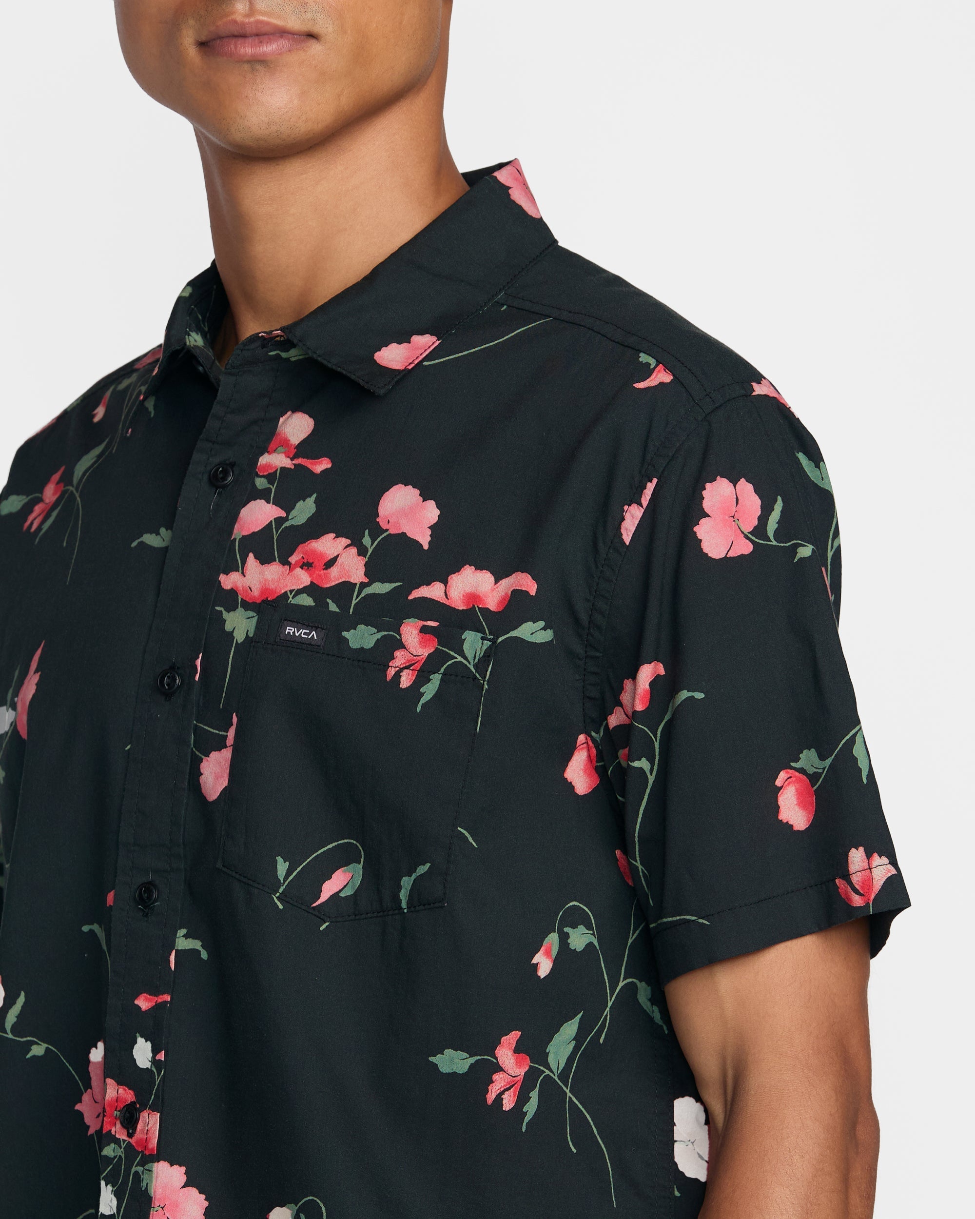 Botanical Short Sleeve Shirt - Pirate Black | RVCA online