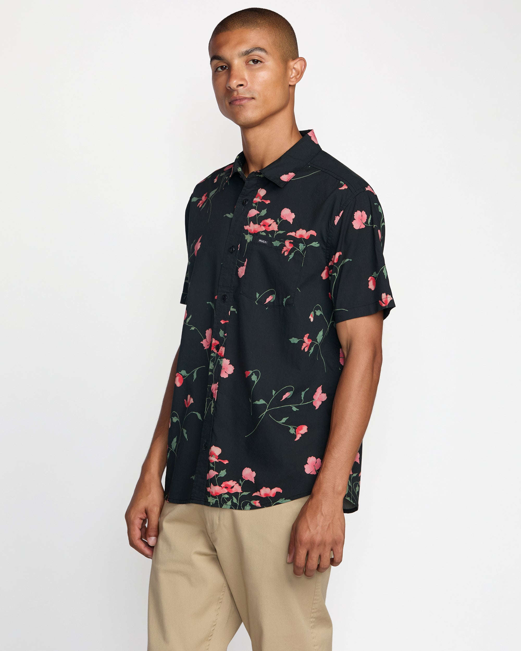 Botanical Short Sleeve Shirt - Pirate Black | RVCA online