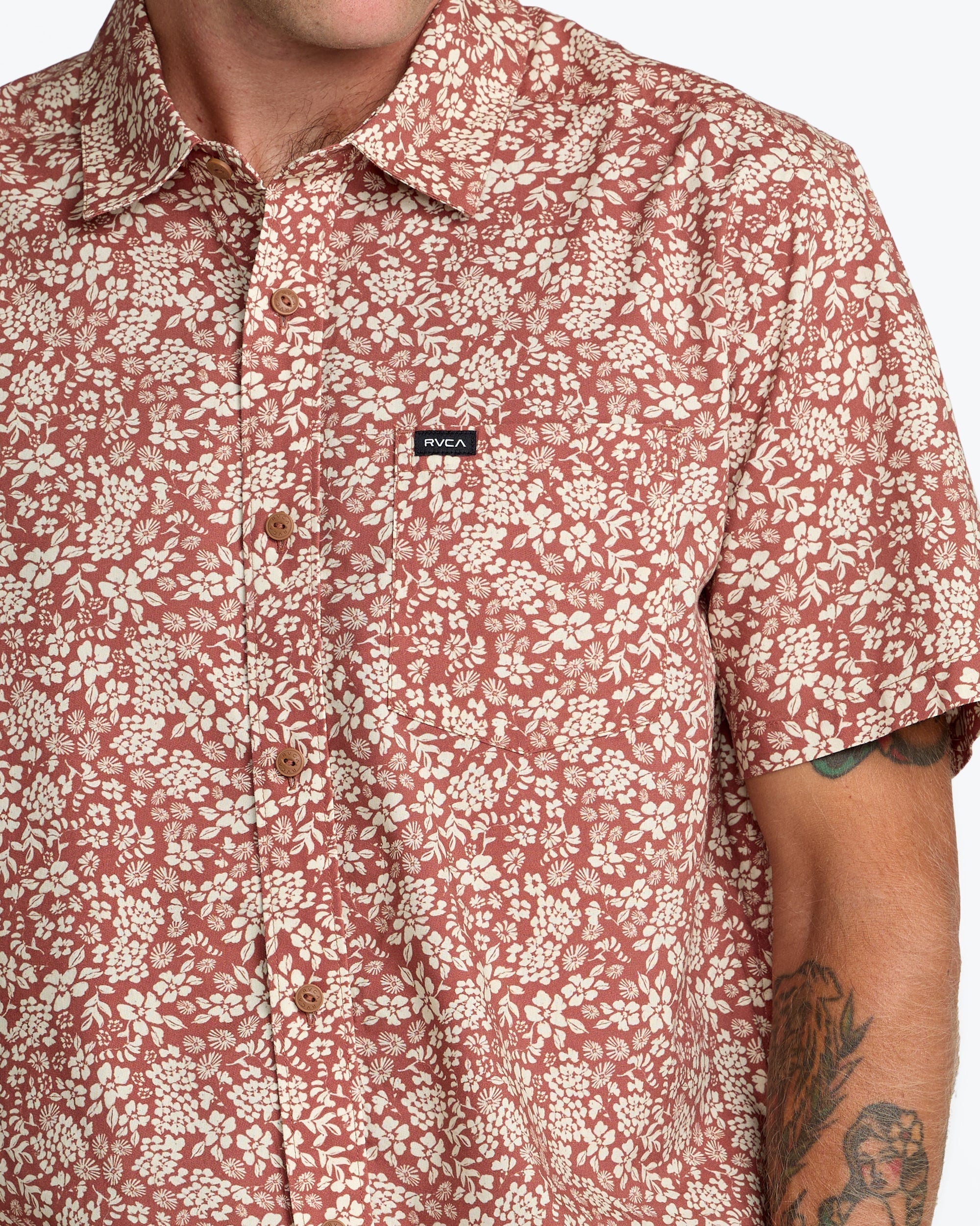 Botanical Short Sleeve Shirt - Rawhide | RVCA discount