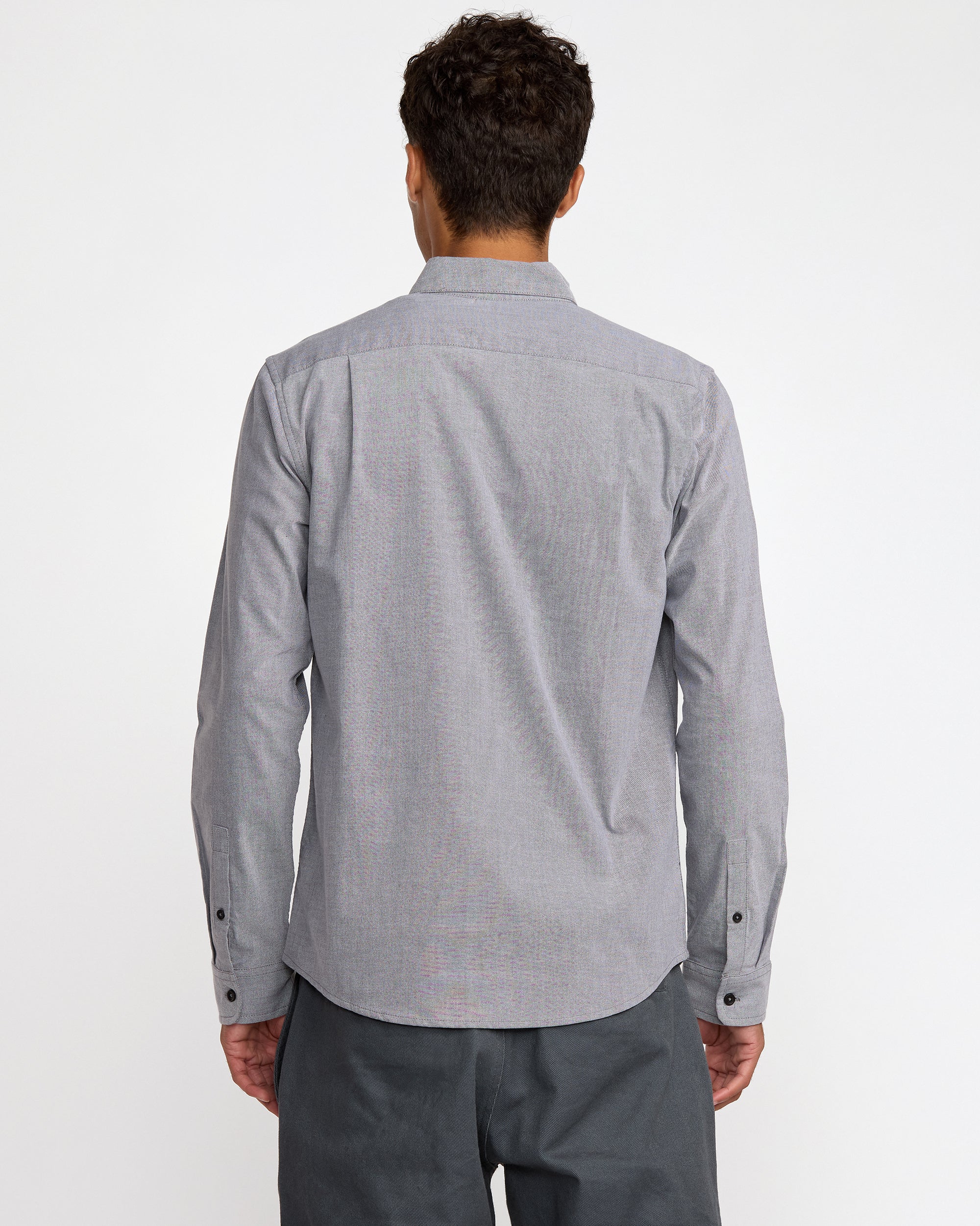 That'll Do Stretch Woven Long Sleeve Shirt - Garage Blue | RVCA discount