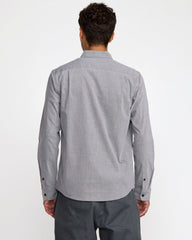 That'll Do Stretch Woven Long Sleeve Shirt - Garage Blue | RVCA discount