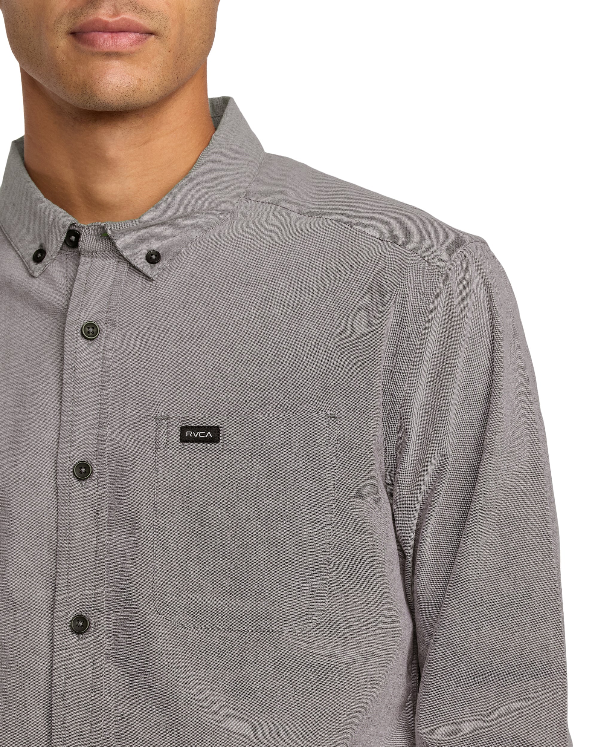 That'll Do Stretch Woven Long Sleeve Shirt - Pavement | RVCA for sale