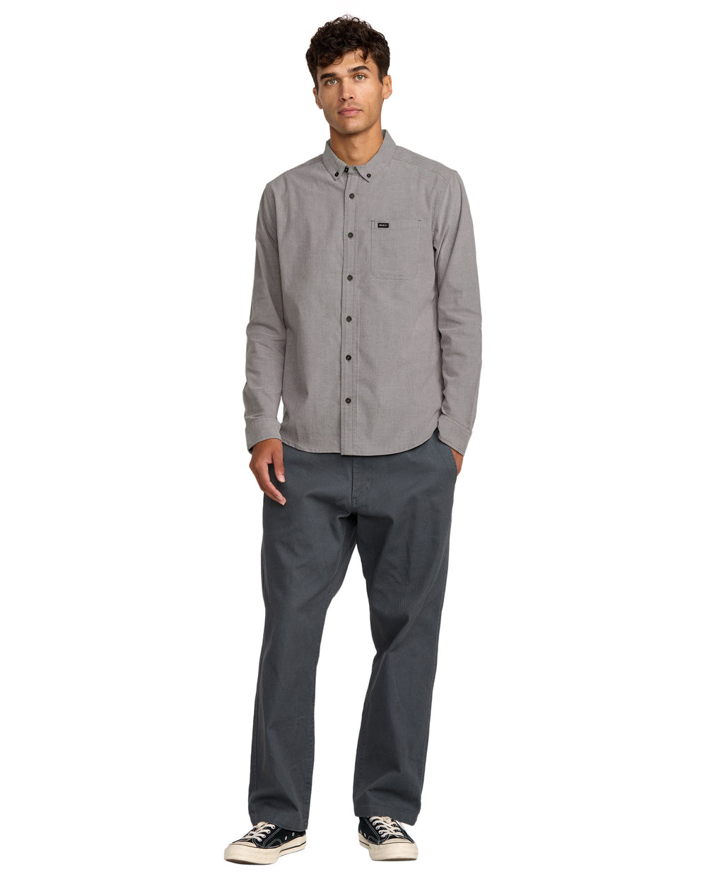 That'll Do Stretch Woven Long Sleeve Shirt - Pavement | RVCA for sale