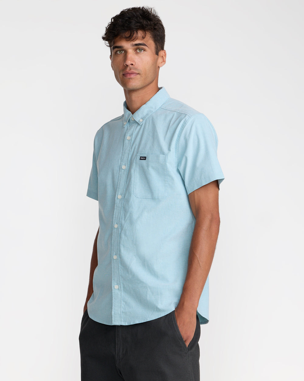 That'll Do Stretch Short Sleeve Shirt - Deep Teal | RVCA outlet