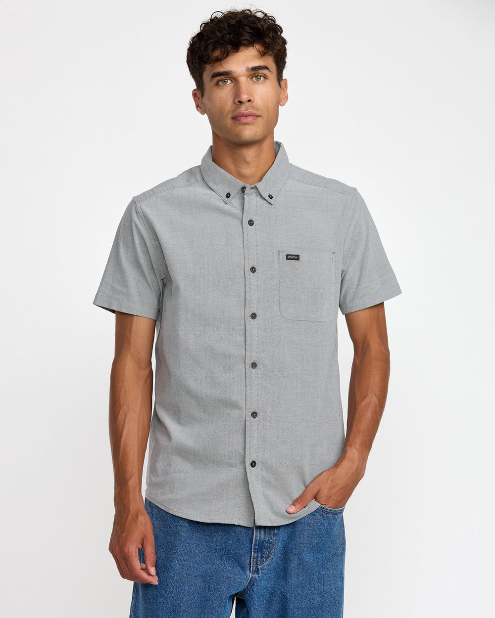 That'll Do Stretch Stretch Short Sleeve Shirt - Garage Blue | RVCA outlet