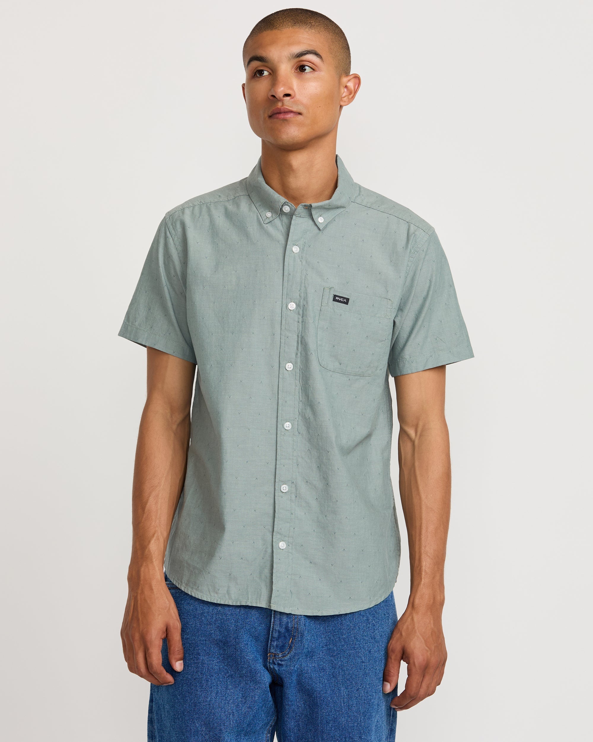 That'll Do Dobby Short Sleeve Shirt - Balsam Green | RVCA online