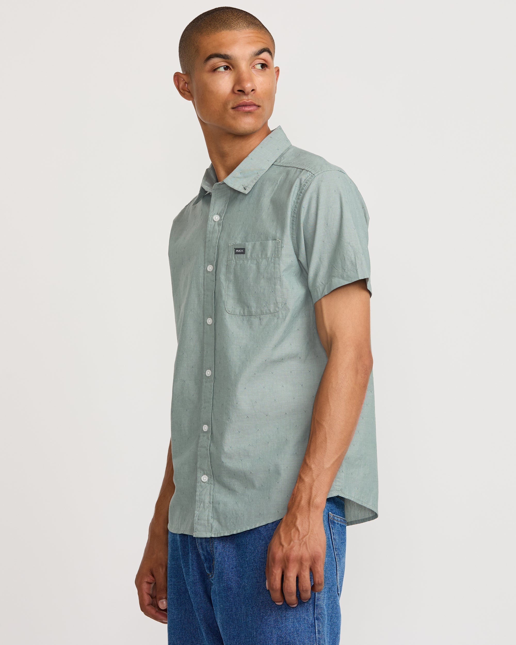 That'll Do Dobby Short Sleeve Shirt - Balsam Green | RVCA online