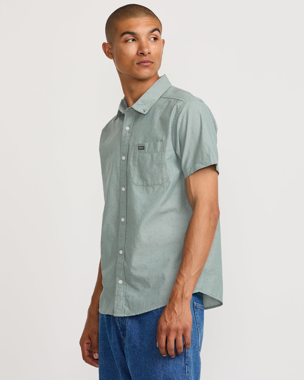 That'll Do Dobby Short Sleeve Shirt - Balsam Green | RVCA online