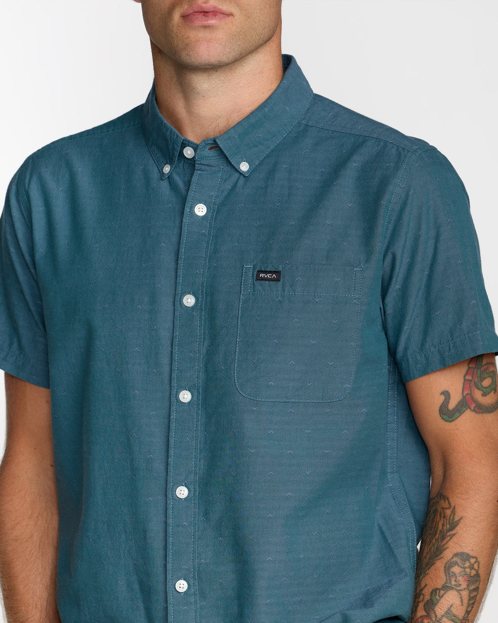 That'll Do Dobby Short Sleeve Shirt - Atlantic | RVCA on sale