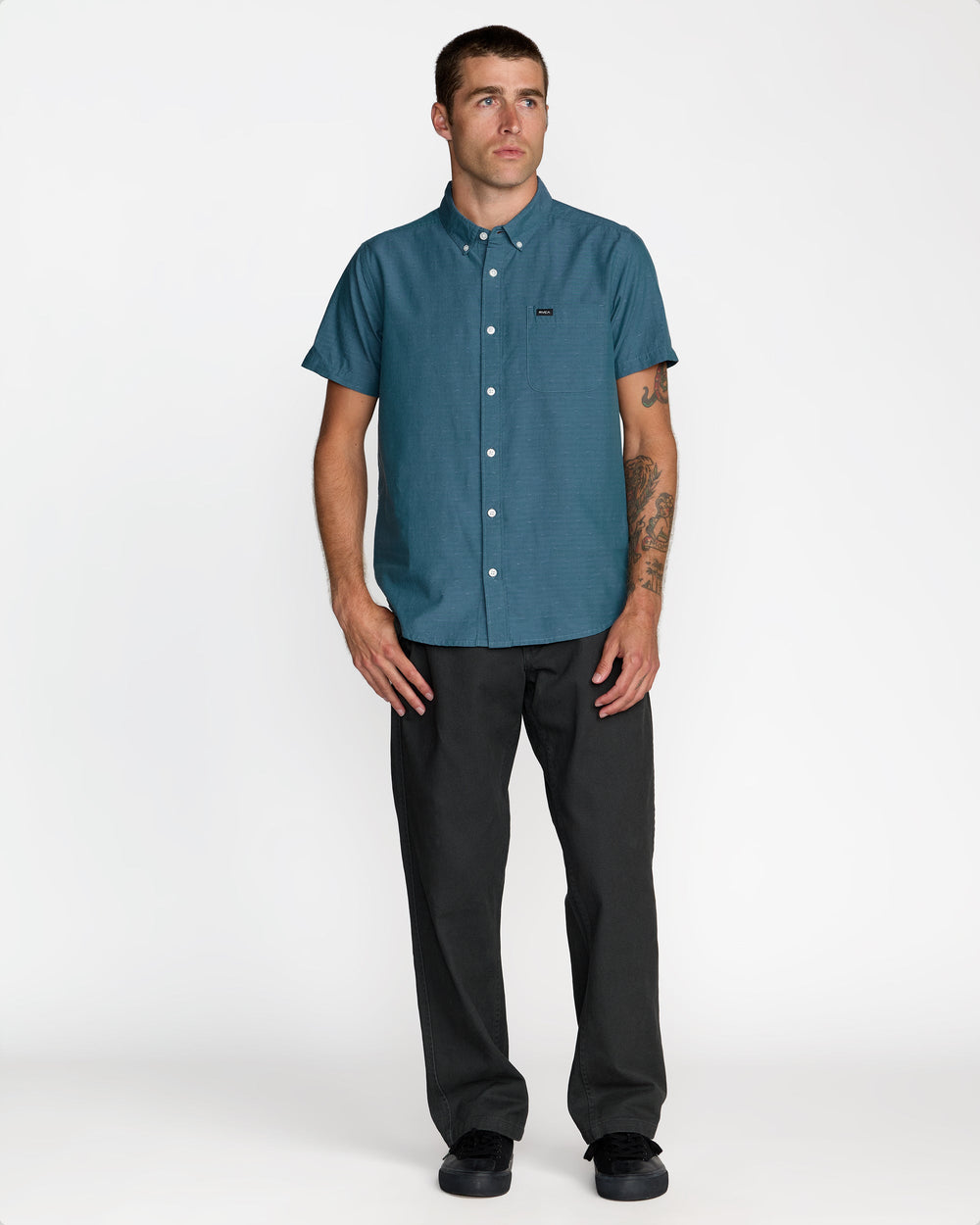 That'll Do Dobby Short Sleeve Shirt - Atlantic | RVCA on sale
