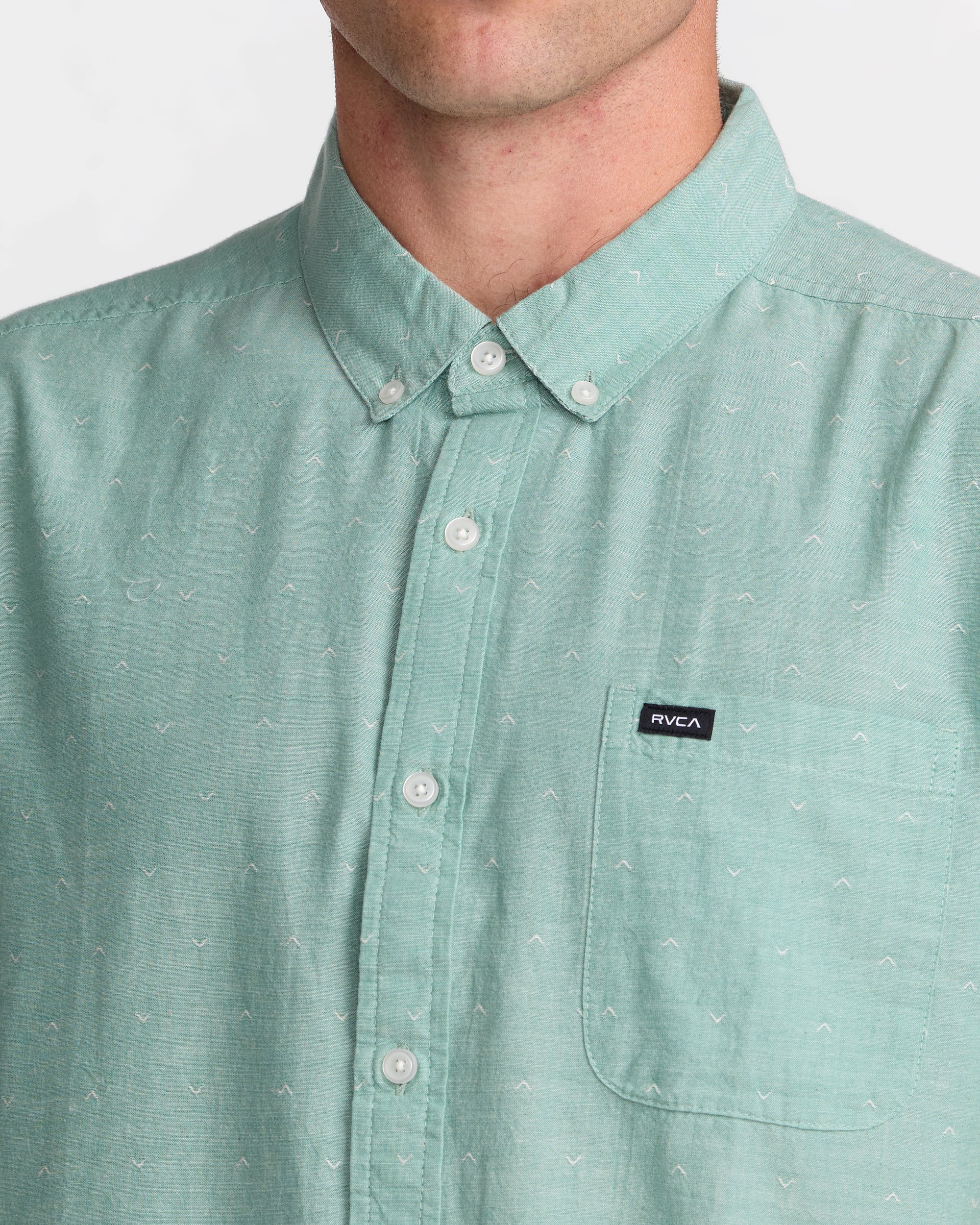 That'll Do Dobby Short Sleeve Shirt - Bottle Green | RVCA US