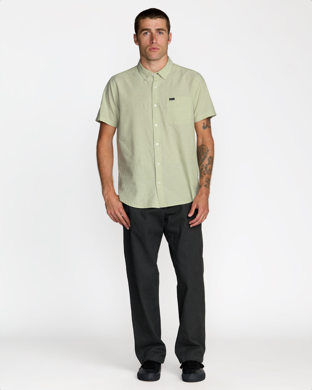 That'll Do Dobby Short Sleeve Shirt - Laurel Green | RVCA for sale