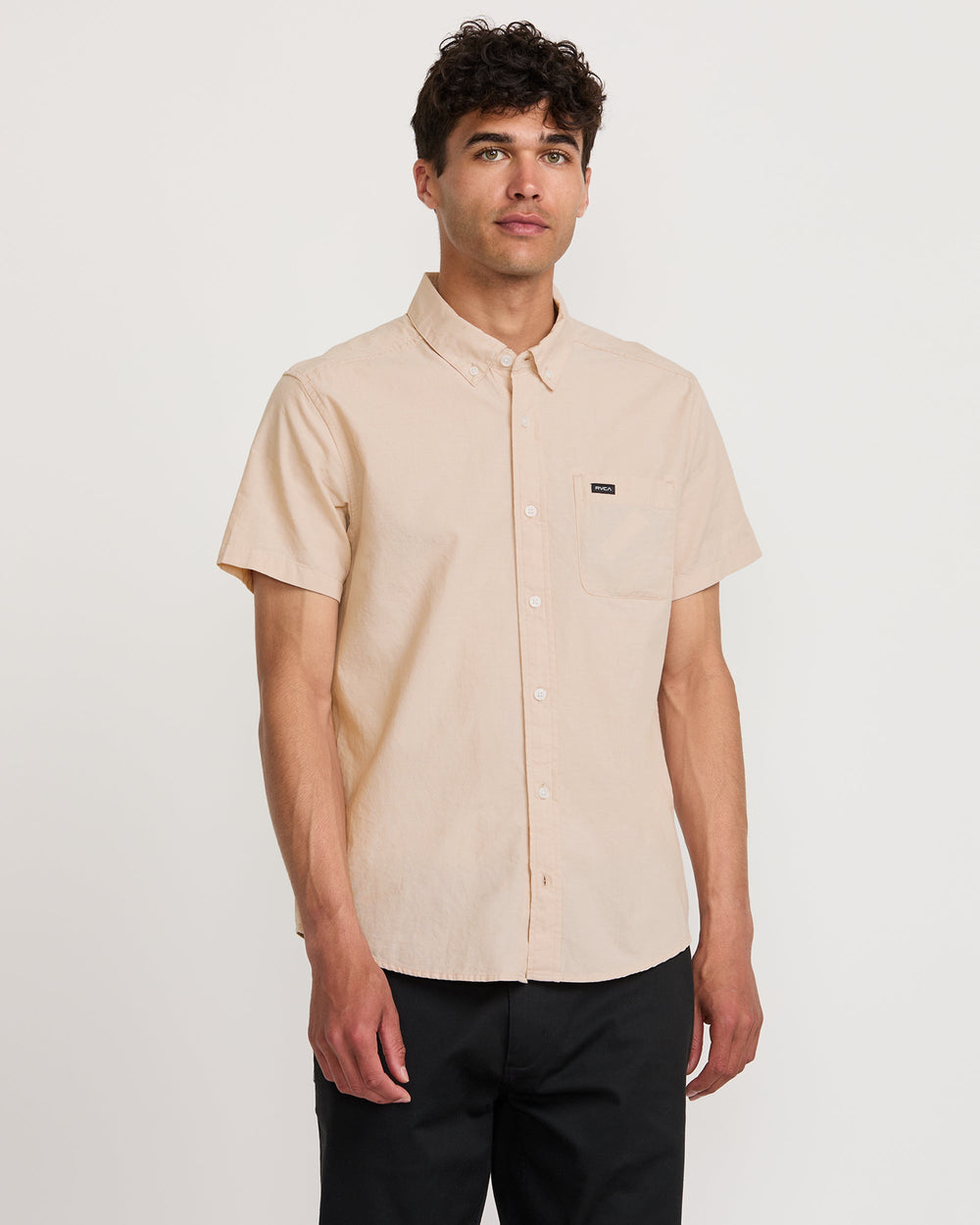 That'll Do Dobby Short Sleeve Shirt - Pale Mauve | RVCA discount