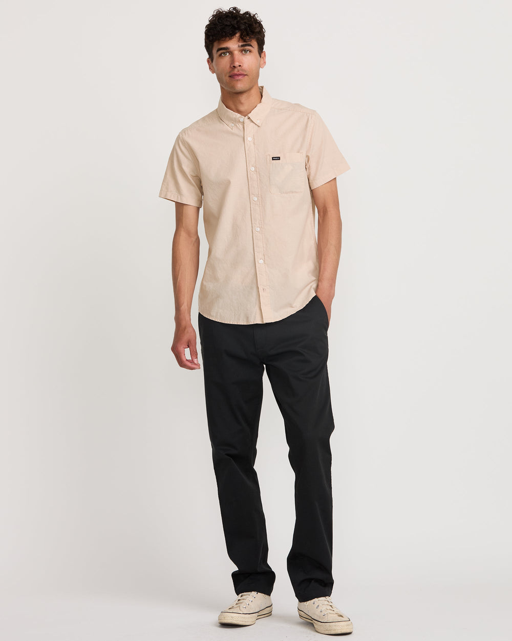 That'll Do Dobby Short Sleeve Shirt - Pale Mauve | RVCA discount