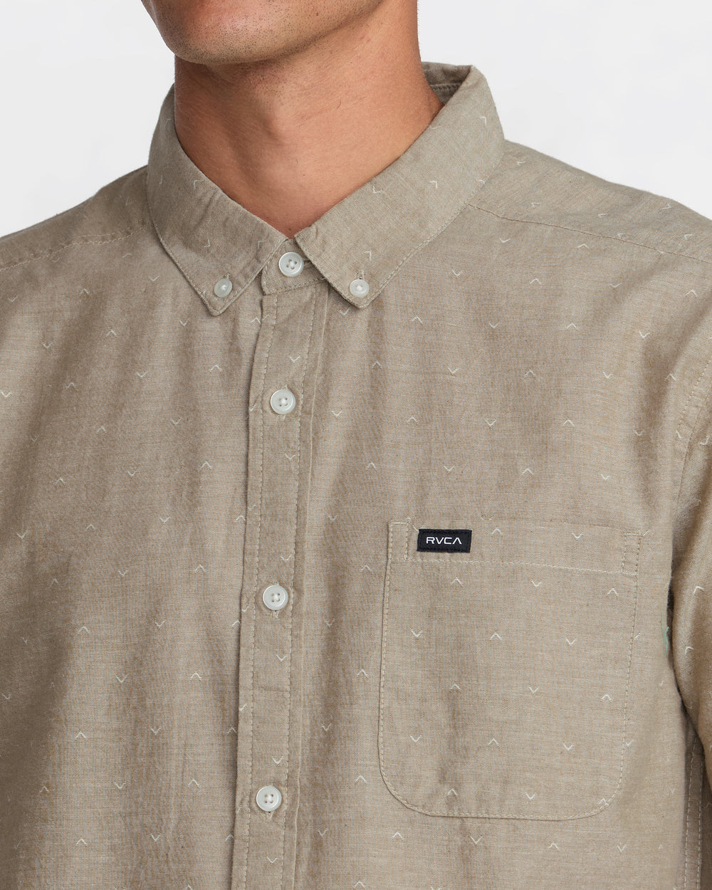 That'll Do Dobby Short Sleeve Shirt - Sand | RVCA for sale