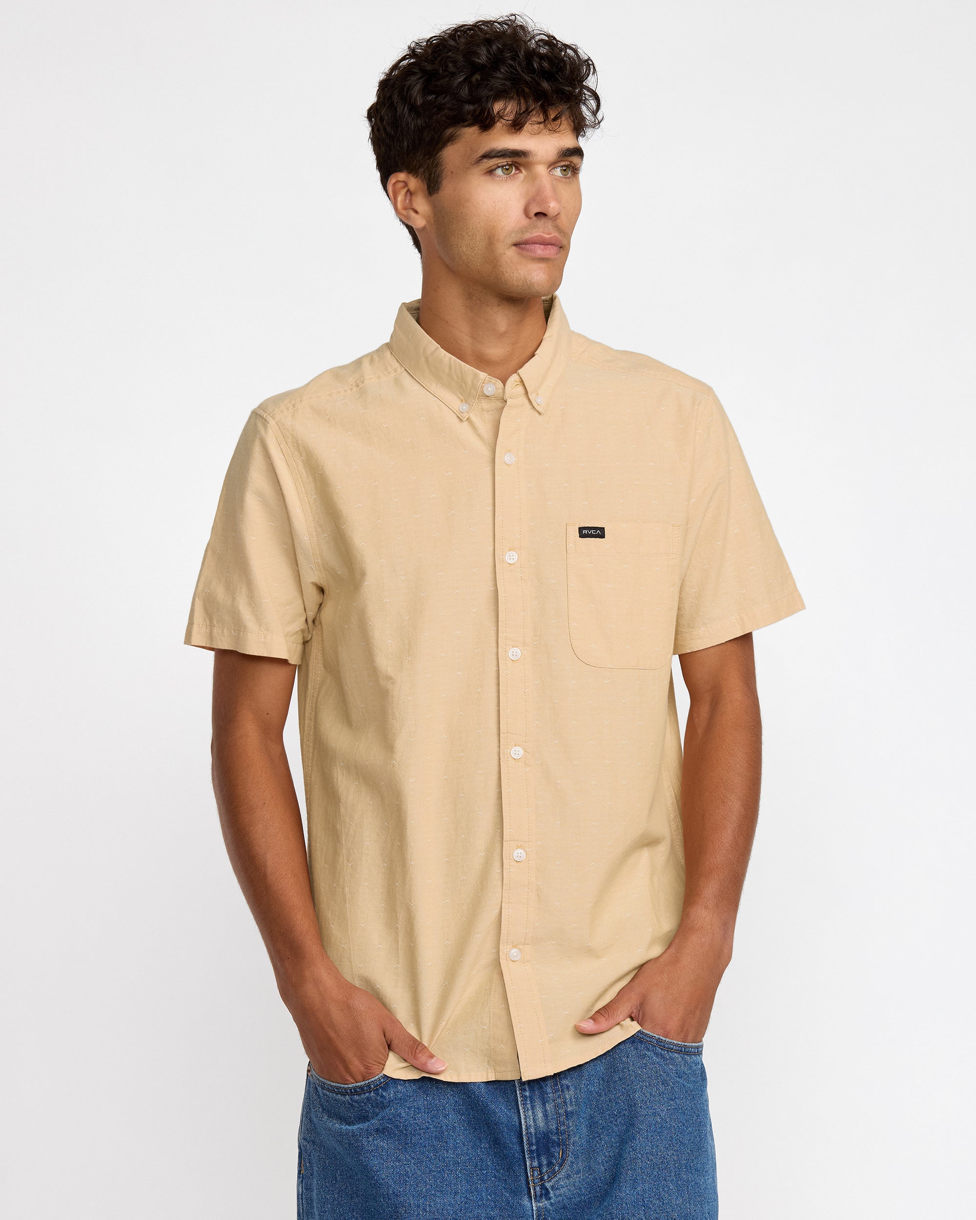 That'll Do Dobby Short Sleeve Shirt - Toasted | RVCA near me
