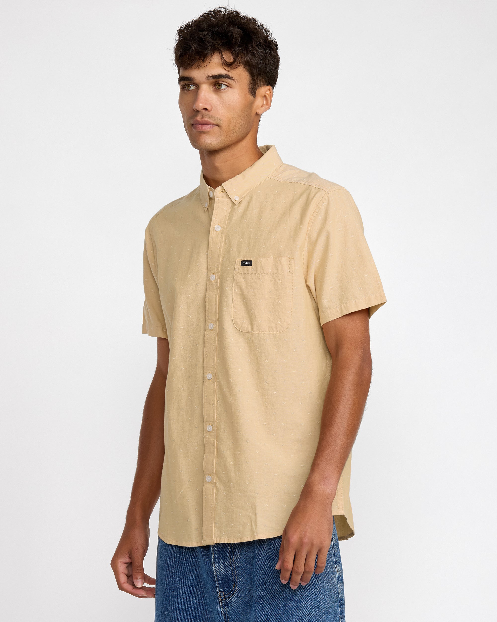That'll Do Dobby Short Sleeve Shirt - Toasted | RVCA near me